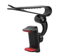 MERRYHAPY Supporto Telefono Auto in PC Rosso, Stabile e Sicuro, Compatibile Telefoni da 5 a 9,5cm, per Parasole e Navigazione Gps in Auto