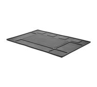 MERRYHAPY tappetino tagliacapelli blocco organizer per barbiere tappetino da lavoro per tosatrici stazioni di per parrucchiere tappetino per strumenti di bellezza Gel di silice Black