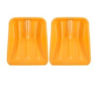 MERRYHAPY Testa di Pala in Plastica Arancione 2 Pezzi per Rimozione Neve e Granaglie, Facile da Maneggiare e Versatile, per Pulizia Domestica e Manutenzione Esterna