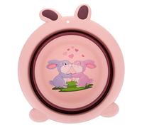 MERRYHAPY Vaschetta Pieghevole Per Lavabo Portatile Cartone Con Design Coniglio Facile Usare e Sicuro Per Per Bagno e Lavaggio Abbigliamento Rosa