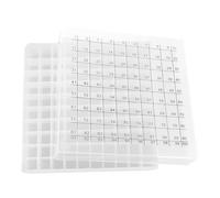 MERRYHAPY Vial Rack Multicompartimentale in Plastica con Coperchio Ermetico, Contenitore per Congelatore da 100 Slot per Tubetti da 1,8/2/5/10 ml, Ideale per Gestione Campioni in