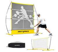 MerryMove Merrymove 101 - Rete da rimbalzo per pickleball, portatile, 2 in 1, per allenamento da soli o in partner, mini rete da 1,8 m per giocare al chiuso e all'aperto