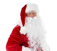 MERRYXMAS 2 in 1 - Set Barba di Babbo Natale con Parrucca - Barba di Babbo Natale - per travestirsi da San Nicola - Babbo Natale - Babbo Natale - Natale - Costume di San Nicola