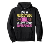 Merseyside Ragazza Qual è Il Tuo Superpotere Liverpool Everton Divertente Felpa con Cappuccio