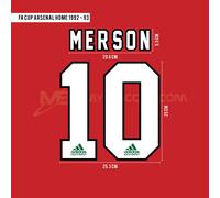 MERSON #10 Arsenal Home FA Cup 1993 Final Print (Pu stampabile a blocchi di c...