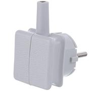 Merten 120963 Spina Schuko con manicotto di protezione, grigia