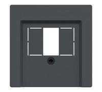 Merten, 1325243, 297 914 Piastra di montaggio per TAE/Audio/USB, anthrazit, Sistema M