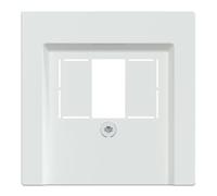 Merten, 296025, Piastra centrale per TAE/Audio/USB, Sistema M, bianco lucido