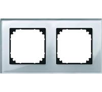 Merten 489260 Placca in vetro per combinazione orizzontale e verticale M-PLAN, 2 moduli