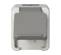 Schneider Electric Presa di corrente Aquastar MEG2301-8029 1 presa F con coperchio grigio chiaro