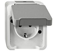 Schneider Electric Presa di corrente Aquastar MEG2301-8029 1 presa F con coperchio grigio chiaro