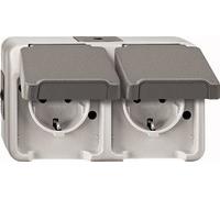 MERTEN MEG2321-8029 - CEE 7/3 - CEE 7/4 - Grey - IP44 - 250 V - 16 A