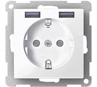 ME 23660319 - Presa di corrente con caricabatterie USB 16 A, 250 V c.a., DIN 4