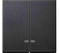 Merten MEG3420 - 0414, Doppio interruttore a bilanciere con finestra di controllo, antracite, sistema M