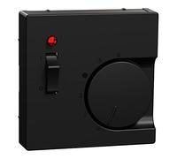 Merten - Piastra centrale per regolatore di temperatura ambiente con interruttore, nero opaco, sistema M, MEG5760-0403