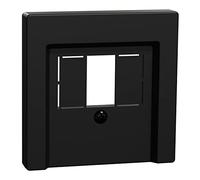 Merten - Piastra centrale per TAE/audio/USB, nero opaco, sistema M, MEG4250-0403