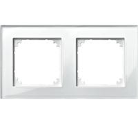 Merten, Placca in vetro per combinazione orizzontale e verticale M-PLAN, 2 moduli - 4853806