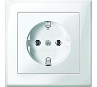 Merten, Presa elettrica Schuko con piastra di azionament e morsetti a innesto, M-SMART, colore: Bianco, MEG2301-1419