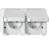 Merten Presa Schuko Aquastar ME 23208019 2 vie orizzontale bianco polare