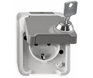 Merten, Set Doppia Presa Schuko/Commutatore - 1326778