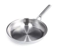 Merten & Storck Tri-PLy Padella a Induzione in Acciaio Inox da 26 cm, Multi Clad, Forno, Argento