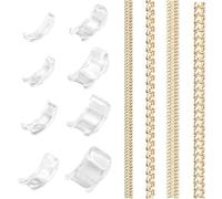 Mertia - Regolatore invisibile per anelli sciolti, in silicone trasparente e oro, riduttore per rendere l'anello più piccolo senza ridimensionare, comodo e sicuro, per uomini e donne, facile da