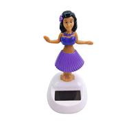 Merting Statuetta solare danzante ballerina hawaiana per auto che si muove come decorazione per auto solare bella gonna altalena pezzo per bambola danza giocattolo per ufficio forniture per la casa