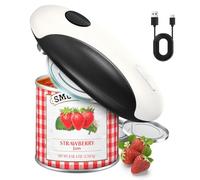 MERTTURM Apriscatole Elettrico Ricaricabile, Apertura Automatica Lato-Taglio con Un Tocco, Senza Mani e Bordo Sicuro Levigato, Elettrodomestico Portatile per Anziani e Artritici