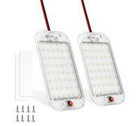 MERTTURM Plafoniera LED Camper 12V, 48 LED 800LM Super Luminosa Illuminazione Interna per Auto Luce con Interruttore ON/off, Lampada Camper per Auto Camion Van Barca Rimorchio Roulotte(2PZ)