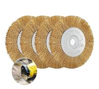 MERUYOO Set di 4 Spazzole per Fughe, Acciaio, Filo Diretto, Compatibili con Gloria Multibrush e Altro, Larghezza 10 mm, Accessorio Weedbrush