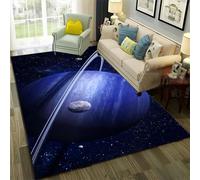 MERVOS Tappeto 3D Cosmic Space Galaxy Planet adatto per soggiorno, camera da letto, tappetini da cucina, tappetini antiscivolo