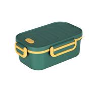 MerwDeeyt Piccolo contenitore per il pranzo per adulti con scomparti, 1000 ml, a prova di perdite, per adulti, per uomini e donne, a 2 strati, colore verde