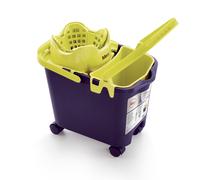 Mery - Cubo Strizzatore Automatico con Sistema a Molla, 4 Ruote Girevoli, e Cana