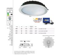 MERY FARO LED INCASSO 25W 2700K 90° 2000LM 220/240V 50/60Hz DIMENS.220X60 LUCE C