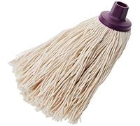 Mery | Mocio in Cotone | Mocio Assorbente | Testa Extra-Large | Attacco Universale a Filetto | Resistente | Naturale | Misure: 22 cm