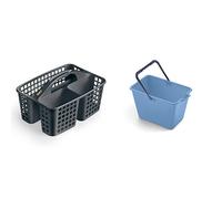 Mery | Set Cestino Pulizie + Mini Secchio 4L | Casa Organizzata | Blu/Bianco