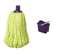 Mery | Set Moccio in Microfibra + Secchio con Strizzatore | Pulizia Casa | Blu/Bianco