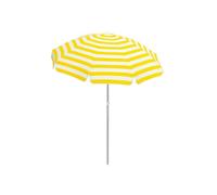 MERYLIN SHOP Ombrellone da Spiaggia in Cotone 200 cm con Snodo - Palo Acciaio Ø32 mm + Custodia Tracolla (GIALLO)