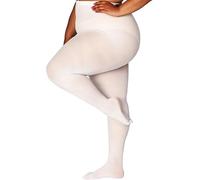 MERYLURE Collant oversize foderati in pile per taglie forti, opachi e caldi, collant termici invernali da donna, leggings a vita alta, bianco, X-Large-XX-Large