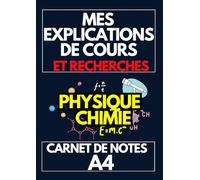 MES EXPLICATIONS DE COURS ET RECHERCHES PHYSIQUE CHIMIE CARNET DE NOTES A4