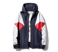 MES Giacca Impermeabile MES Autum Thi Colour Match Sport Jacket MES Basic Casual Jacket MES Multiple Pockets Giacca Felpa con Cappuccio, K-Dark Blue2, L