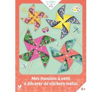 Mes moulins à vent à décorer de stickers métal - Pochette avec accessoires