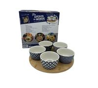 Mes petits apéros du monde: Coffret avec 5 bols en céramique, 1 plateau tournant