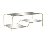 MESA CENTRO METAL ESPEJO 120X60X45 MATE DORADO