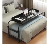 Mesa De Cama Con Ruedas, Altura Ajustable 65-95 Cm Escritorio Para Computadora Estación De Trabajo De Pie Bandeja De Comida Escritorio Mesa Médica Rodante Para El Hogar Y El Hospit