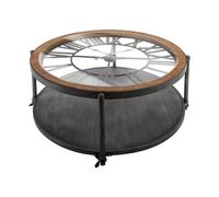 MESA DE CENTRO CHRONO DE METAL CON PÉNDULO