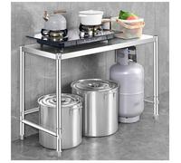 Mesa de Trabajo de Acero Inoxidable de Gran Espesor para Cocina Encimera Comercial de Una Sola Capa Mesa para Cortar Y Preparar Alimentos Con Estantes de Almacenamiento Abiertos en La Parte Inferior