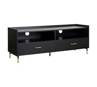 MESA DE TV "TEDY" 2 CAJONES NEGRO