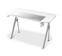 Mesa Gaming Drift 120cm Pannello in Fibra Bianco con Tappetino e Supporto