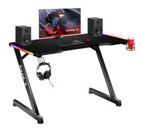 Scrivania gaming HUZARO HERO 2.5 LED RGB, 120x60x75cm Supporto per bevande, Gancio per cuffie, Scrivania PC, Informatica, Pc gaming